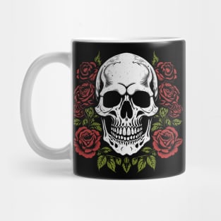 Gothic skull with roses Mug